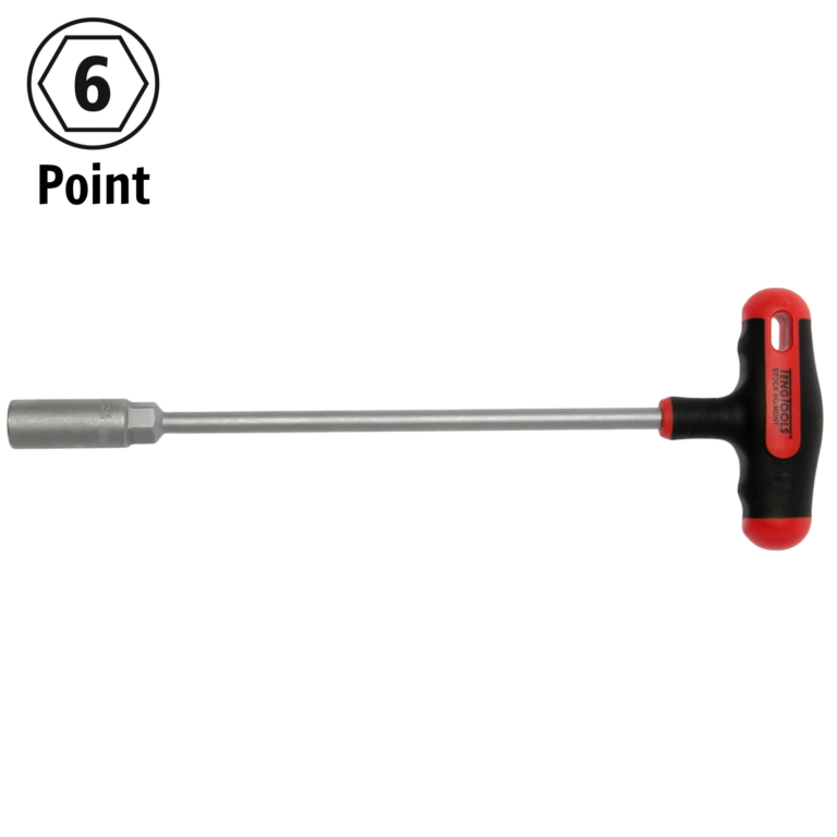 Teng Tools - Teng Tools 8mm 6 Point Opening Durable Chrome Vanadium Steel T-Handle Nut Driver - MDNT408 - MDNT408