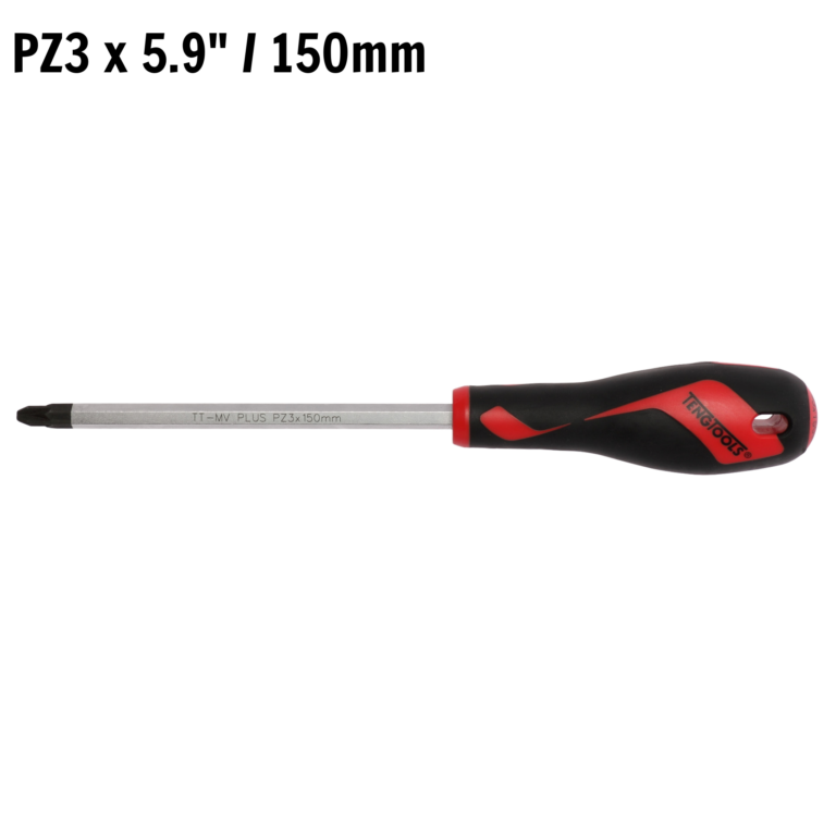 Teng Tools - Teng Tools Pozi Drive PZ3 x 5.9 inch/150mm Screwdriver with Ergonomic, Comfortable Handle - MD963N - MD963N