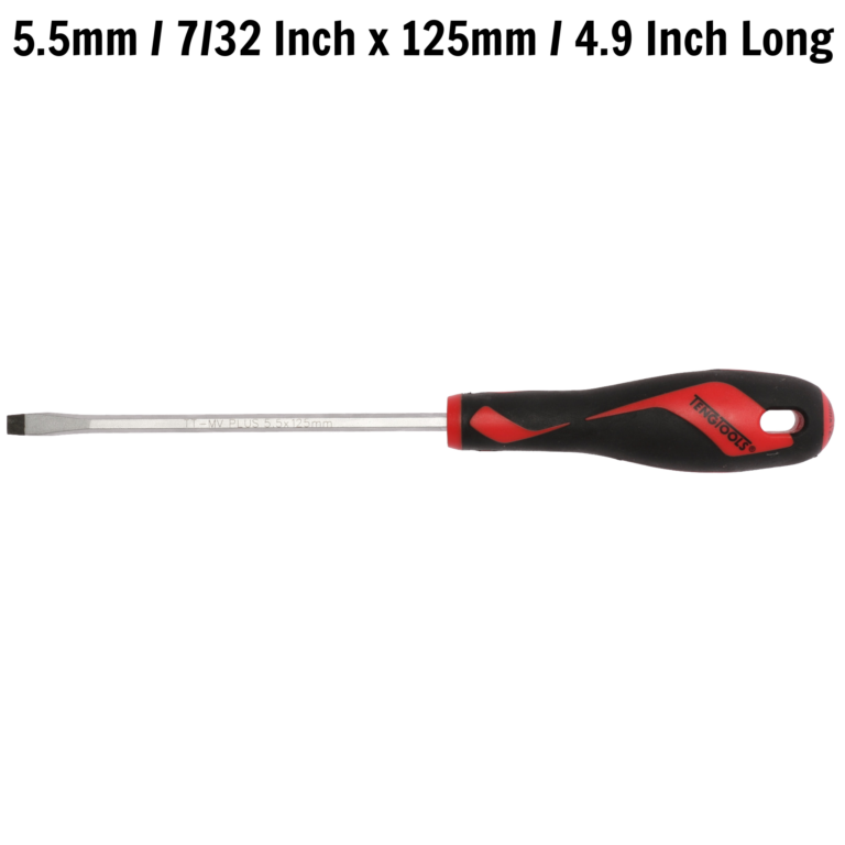 Teng Tools - Teng Tools 5.5mm / 7/32 Inch x 125mm / 4.9 Inch Long Flat Type Slotted Head Screwdriver - MD931N - MD931N