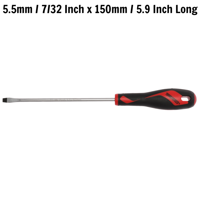 Teng Tools - Teng Tools 5.5mm / 7/32 Inch x 150mm / 5.9 Inch Long Flat Type Slotted Head Screwdriver - MD923N - MD923N