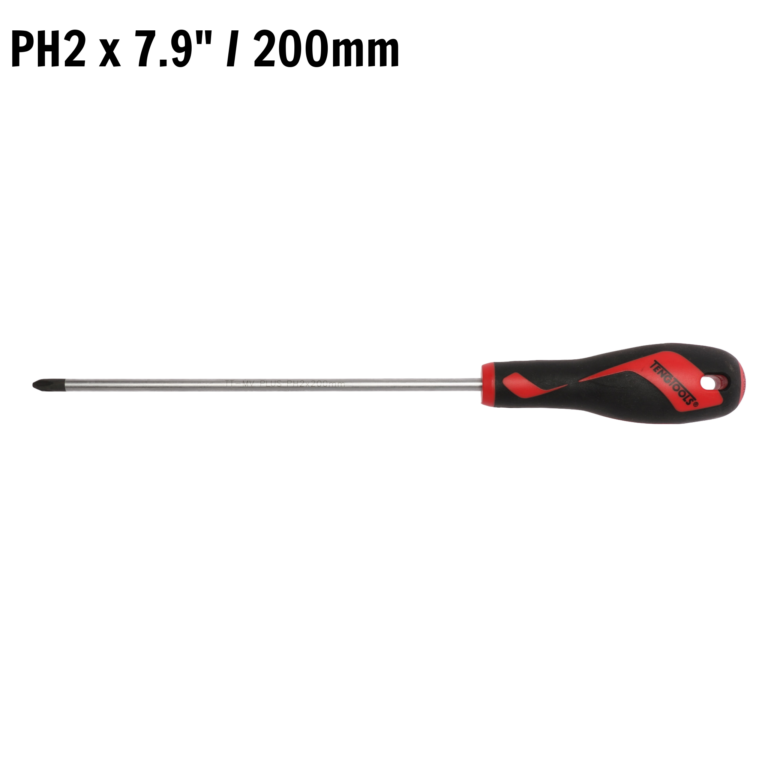 Teng Tools - Teng Tools PH2 x 7.9 Inch/200mm Head Phillips Screwdriver + Ergonomic, Comfortable Handle - MD948N2 - MD948N2