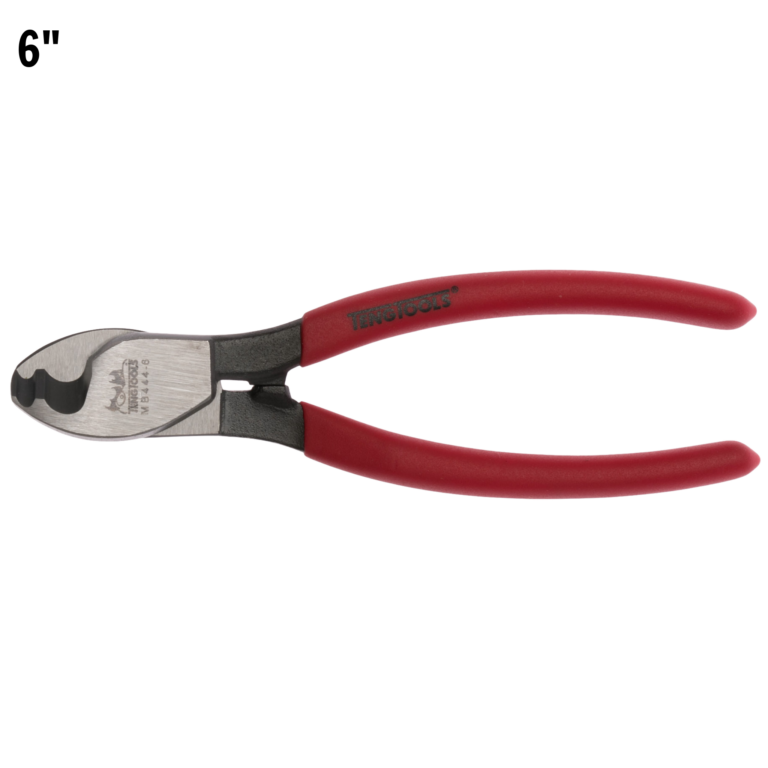 Teng Tools - Teng Tools 6 Inch Vinyl Dipped Handle Cable Cutters for Cutting Copper & Aluminum - MB444-6 - MB444-6