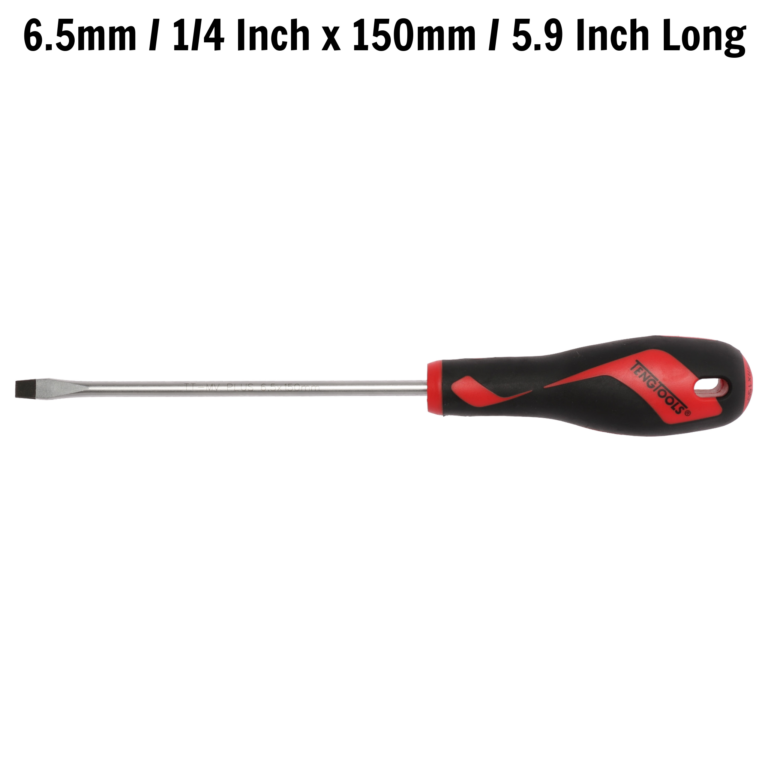 Teng Tools - Teng Tools 6.5mm / 1/4 Inch x 150mm / 5.9 Inch Long Flat Type Slotted Head Screwdriver - MD928N2 - MD928N2