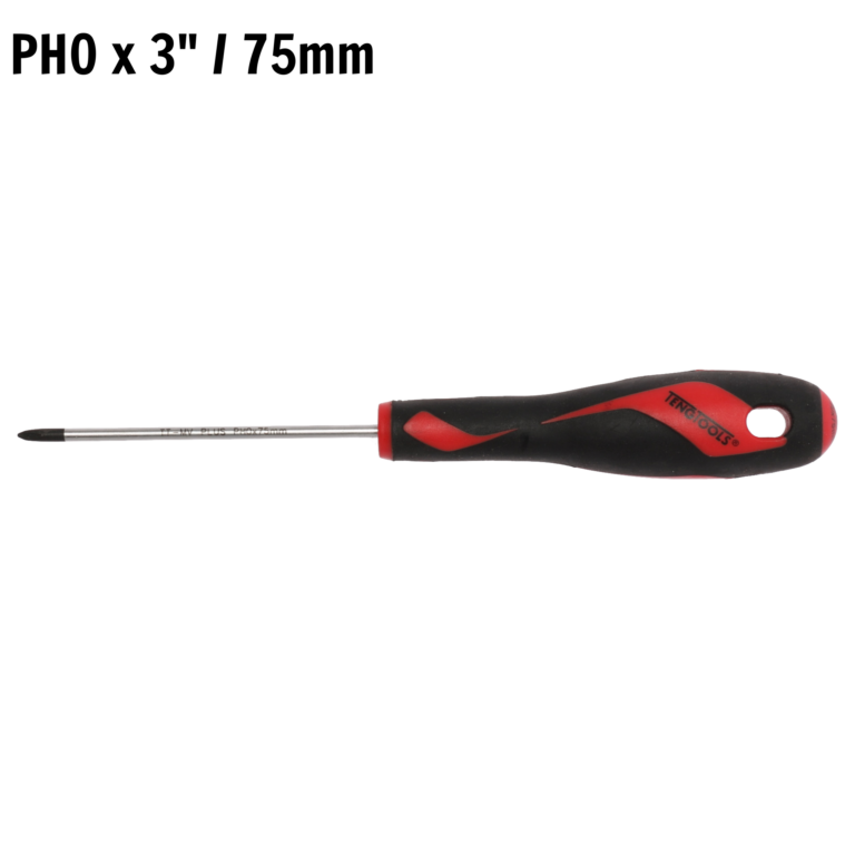 Teng Tools - Teng Tools PH0 x 3 Inch / 75mm Head Phillips Screwdriver with Ergonomic, Comfortable Handle - MD940N - MD940N