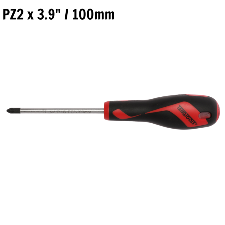 Teng Tools - Teng Tools Pozi Drive PZ2 x 3.9 inch / 100mm Screwdriver with Ergonomic, Comfortable Handle - MD962N - MD962N