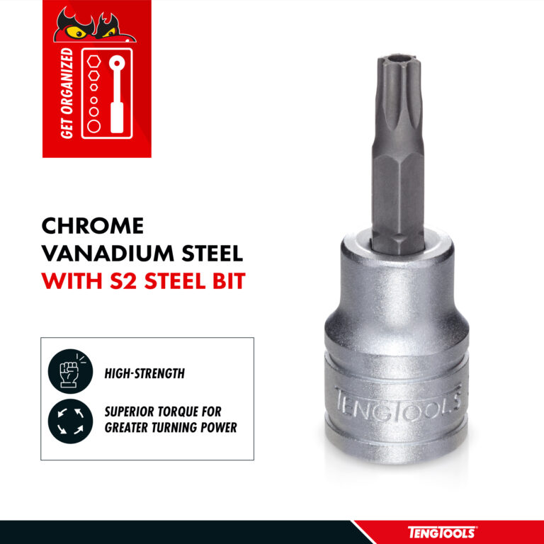 Teng Tools - Teng Tools 3/8 Inch Drive Tamper Proof Torx TPX Chrome Vanadium Sockets - M381210-C