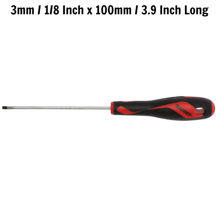 Teng Tools - Teng Tools 3mm / 1/8 Inch x 100mm / 3.9 Inch Long Flat Type Slotted Head Screwdriver - MD920N1 - MD920N1