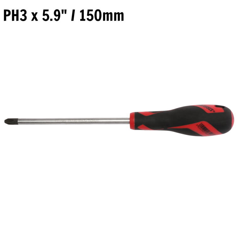 Teng Tools - Teng Tools PH3 x 5.9 Inch/150mm Head Phillips Screwdriver + Ergonomic, Comfortable Handle - MD949N - MD949N