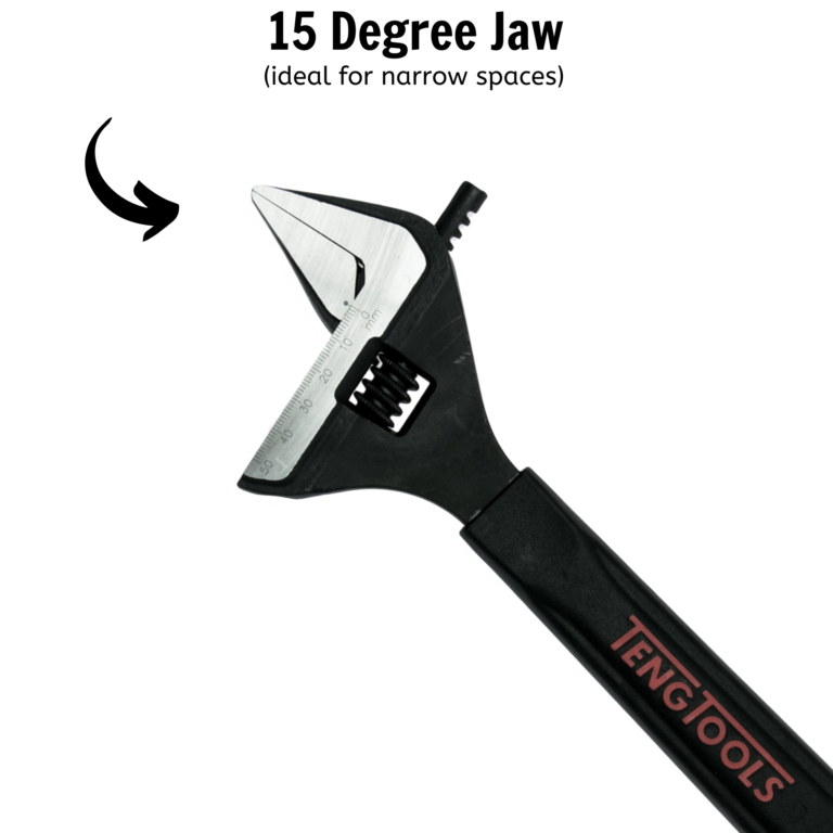 Teng Tools - Teng Tools 10 Inch Industrial Wide Jaw Opening Adjustable Wrench With Graduated Scale - 4004WT - TEN-O-4004WT